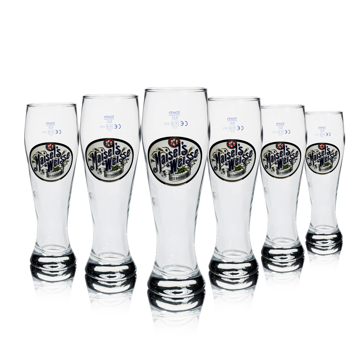 6x Maisels Weisse Weißbier Glas 0,3l Hefe Kristall Weizen Gläser Gastro Geeicht – Ansicht 5