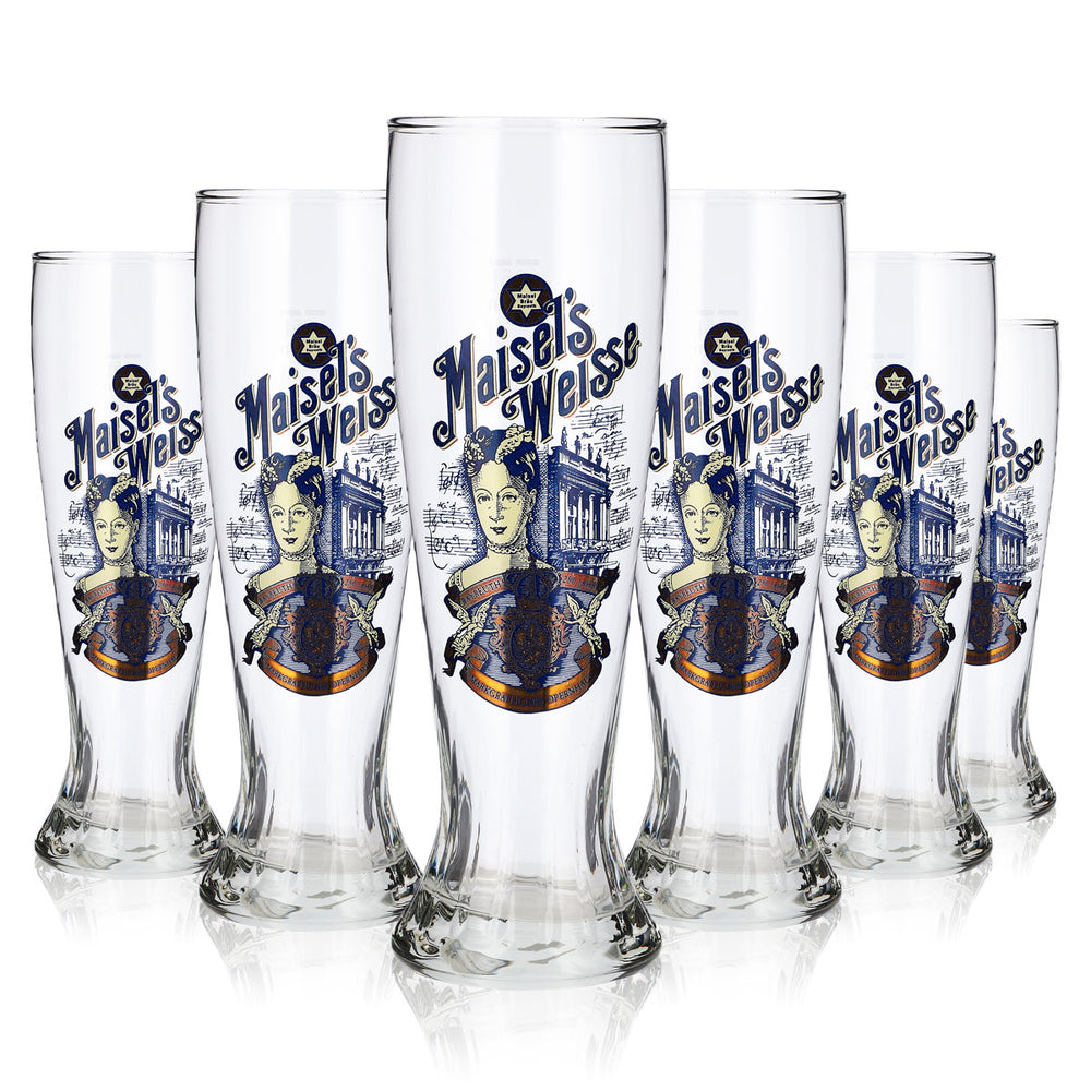 6x Maiselsbräu Bier Glas 0,5l Pokal Bayreuth Sahm Jahre