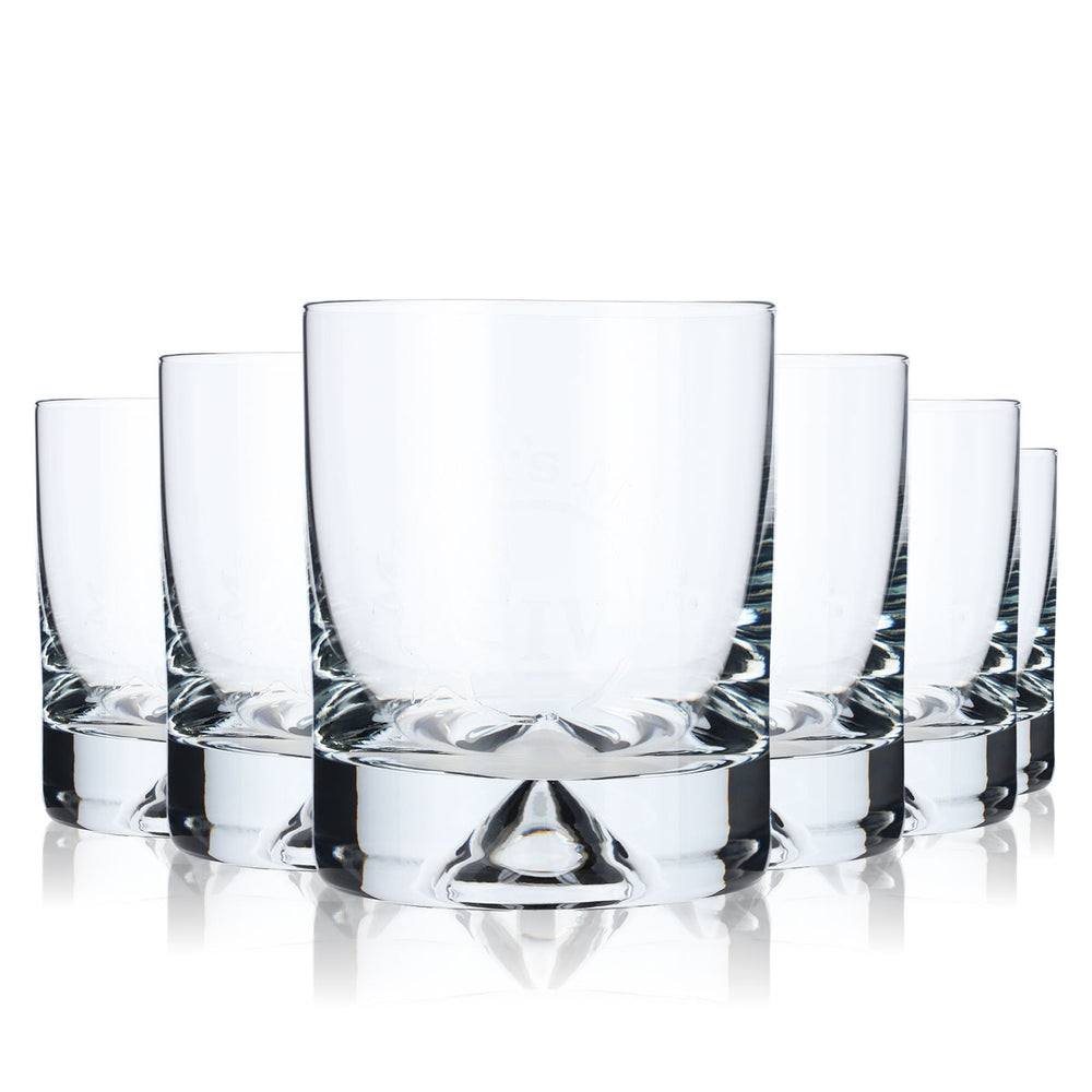 6x Makers Mark Whisky Glas 0,3l Gläser Tumbler dicker Fuß STD Logo