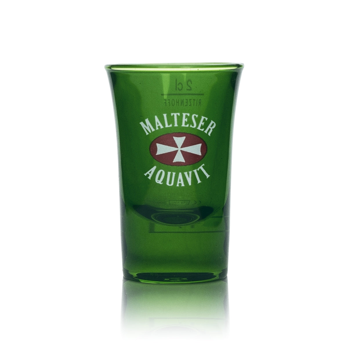 6x Malteser Glas 2cl Shot Kurze Stamper Schnaps Gläser Geeicht Gastro Aquavit – Ansicht 2