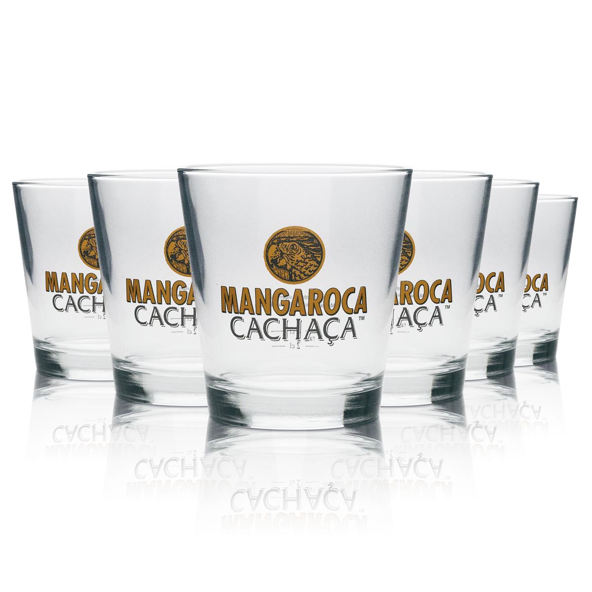 6x Mangaroca Cachaca Glas Tumbler 350ml