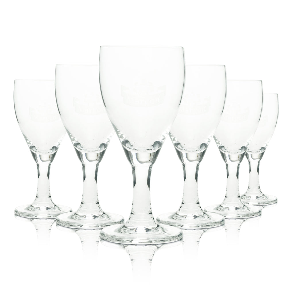 6x Margon Wasser Glas Stilglas Logo weiß Ritzenhoff