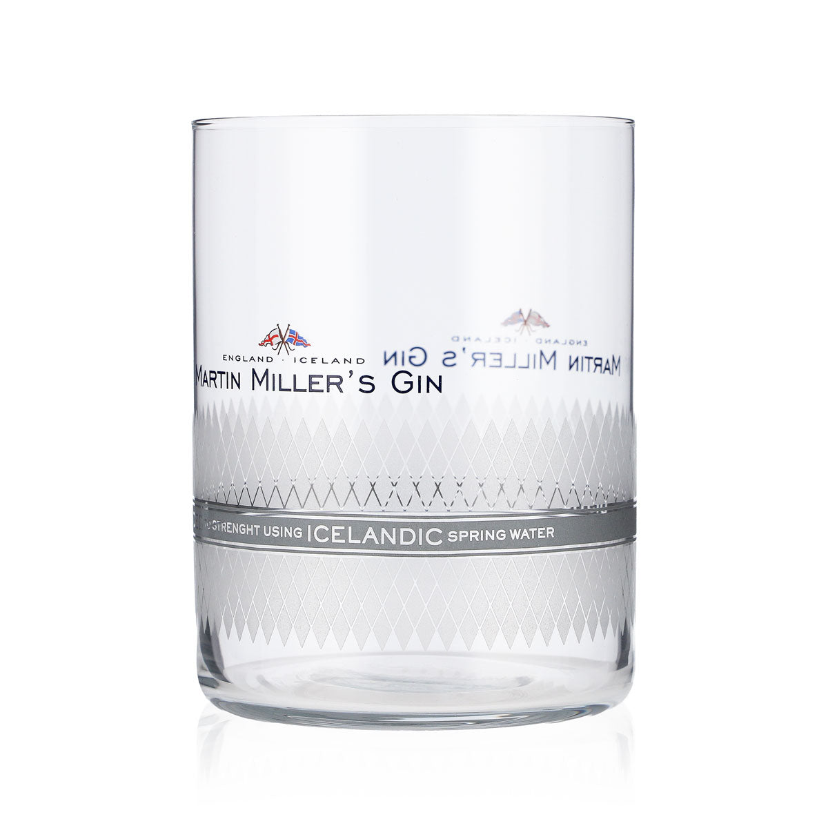 6x Martin Miller´s Gin Glas 0,46l Tumbler Gingläser Satiniertes Muster – Ansicht 4