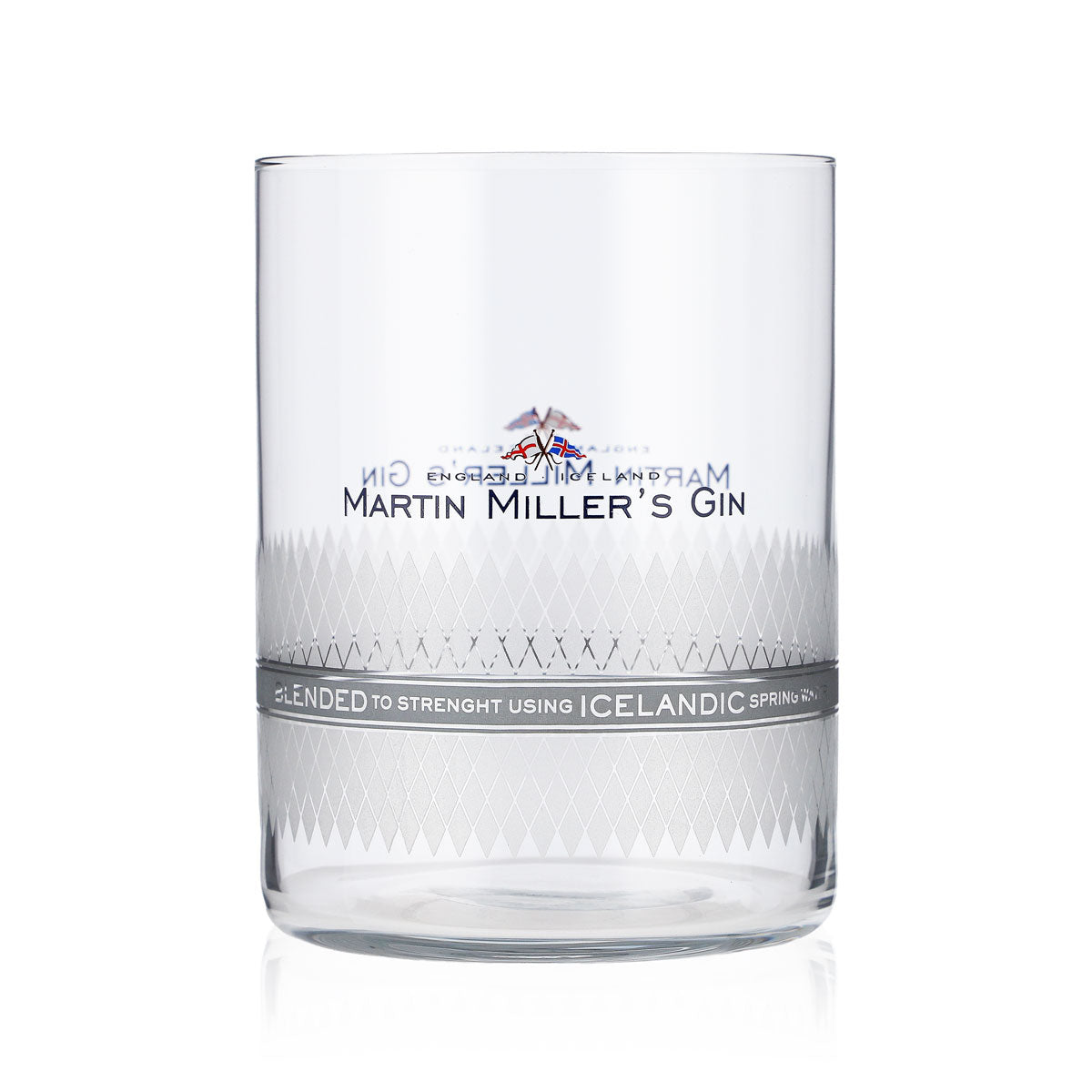 6x Martin Miller´s Gin Glas 0,46l Tumbler Gingläser Satiniertes Muster – Ansicht 5