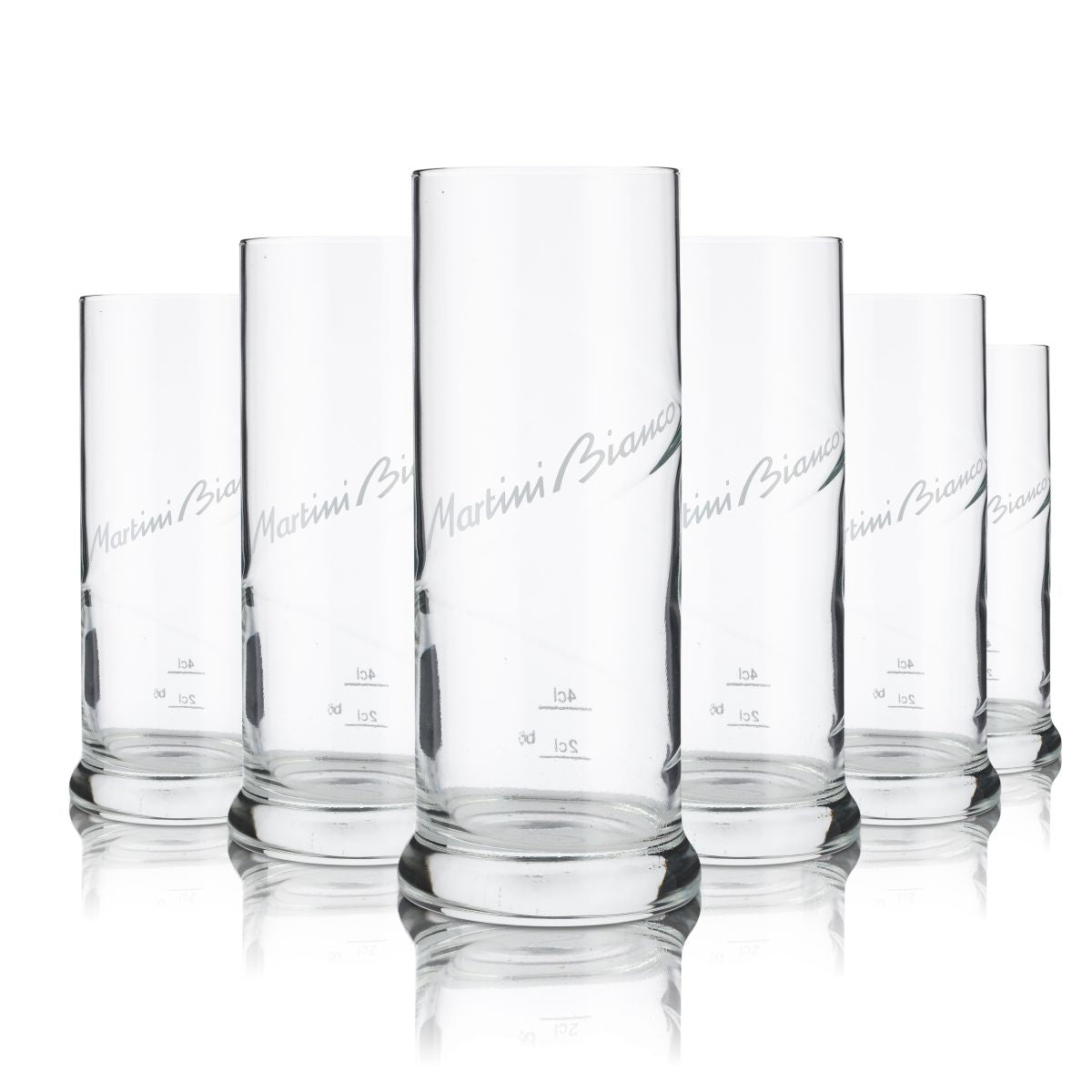 6x Martini Glas 0,3l Longdrink Cocktail Gläser Set Reliefglas Martini Bianco