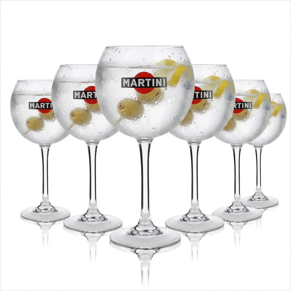 6x Martini Glas 0,47l Ballon Stiel Kelch Kugel Gläser Longdrink Cocktail Gastro