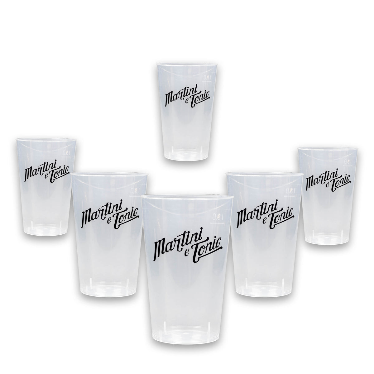 6x Martini Wermut Becher Mehrweg e tonic