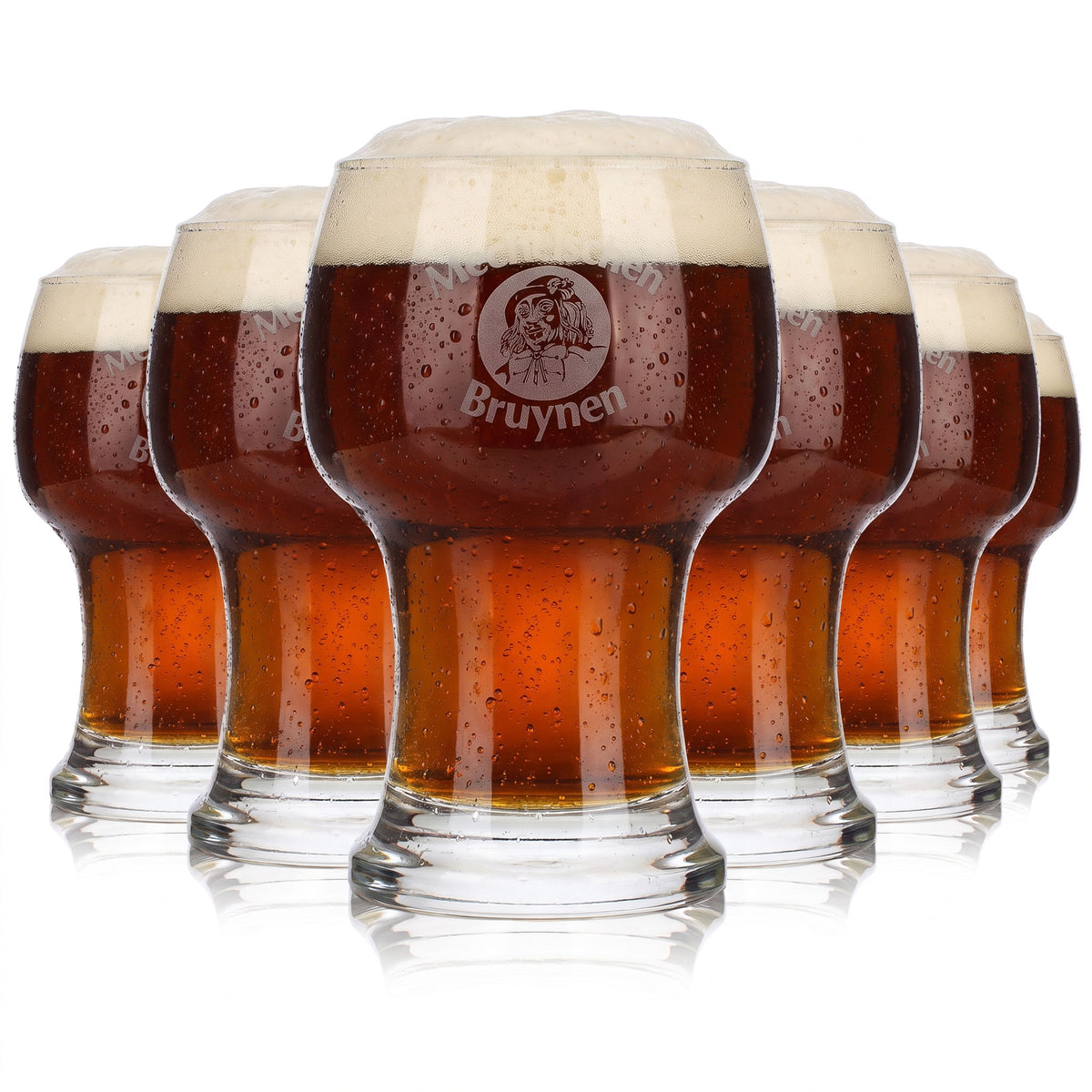 6x Mechelschen Bruynen Bier Glas Pokal Kelch 0,38l Durobor (6er Set)
