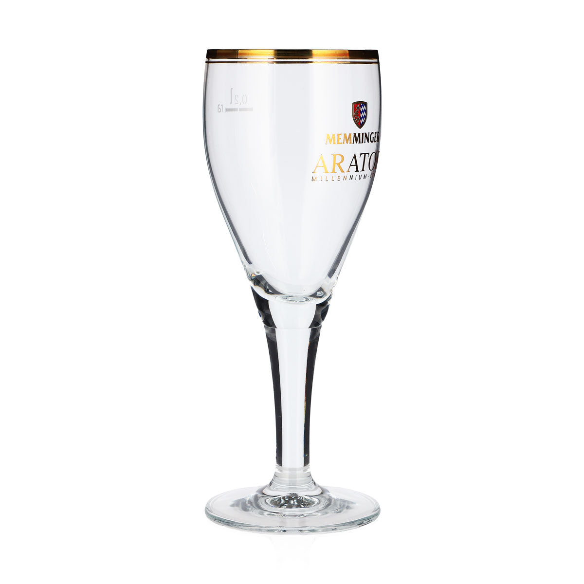 6x Memminger Bier Glas 0,2l Pokal Goldrand Rastal Harzer (6er Set) – Ansicht 3