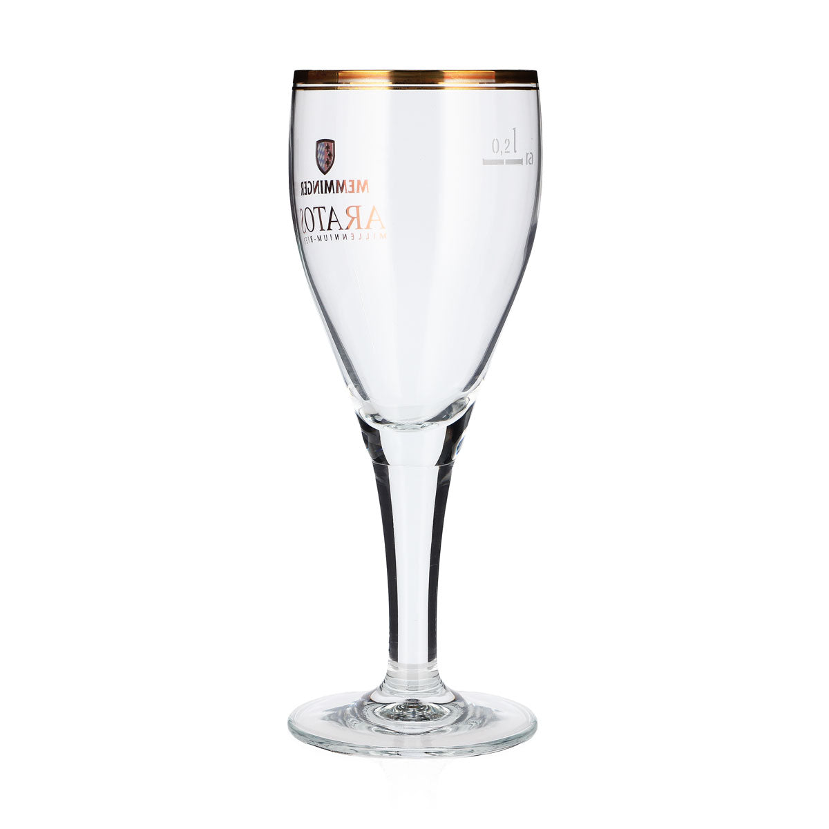 6x Memminger Bier Glas 0,2l Pokal Goldrand Rastal Harzer (6er Set) – Ansicht 4