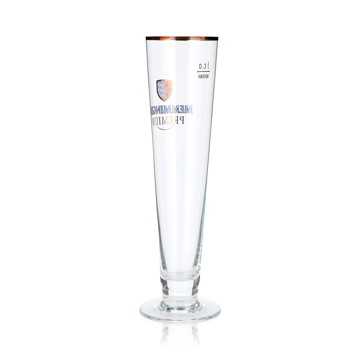 6x Memminger Bier Glas 0,3l Pokal Premium Goldrand Rastal (6er Set) – Ansicht 5