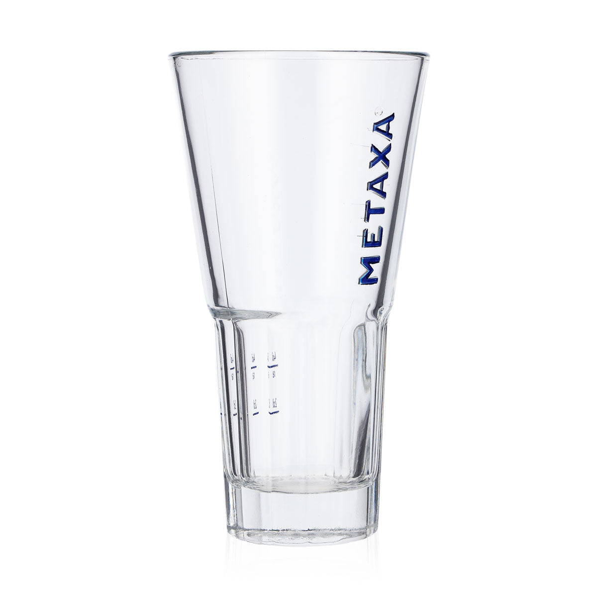 6x Metaxa Weinbrand Glas 0,35l blaue Schrift Longdrinkglas Relief Rastal – Ansicht 3