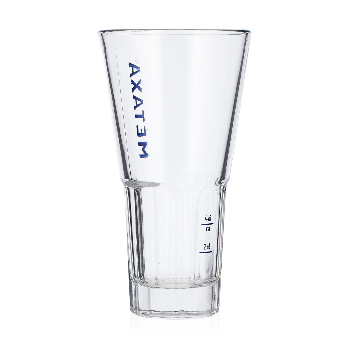 6x Metaxa Weinbrand Glas 0,35l blaue Schrift Longdrinkglas Relief Rastal – Ansicht 4