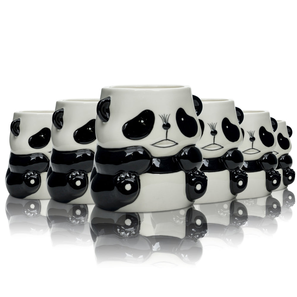 6x Ming River Baijiu Tasse 0,4l Panda Glas Tiki Sichuan Becher Cup Cocktail Gläser