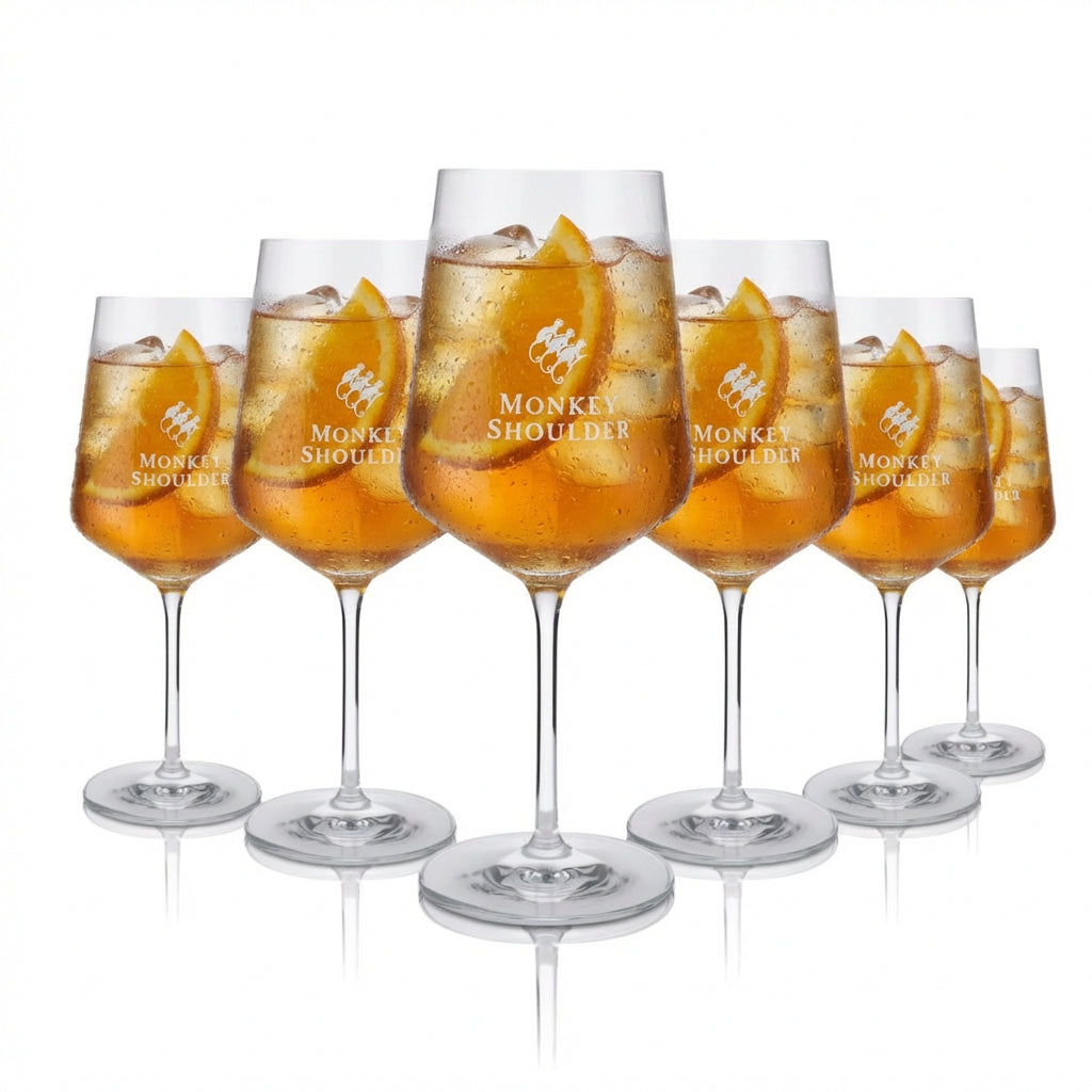 6x Monkey Shoulder Glas 0,54l Weinglas Whiskyglas Longdrink Aperitif Gläser