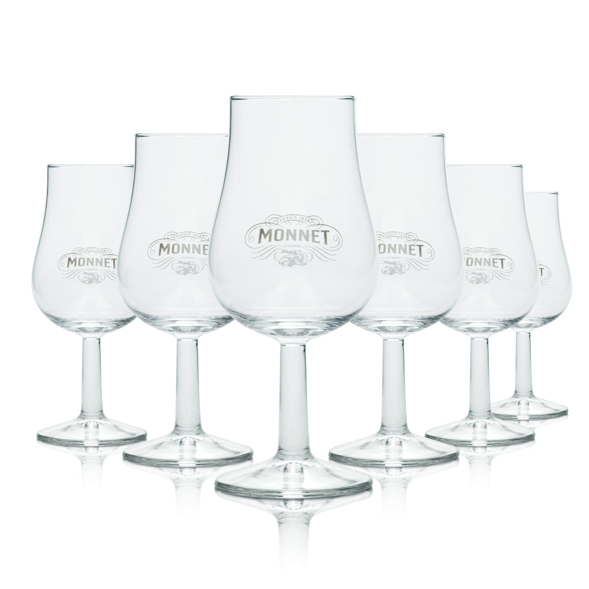 6x Monnet Glas 0,13l Nosing Tasting Schwenker Gläser Cognac XO VS Weinbrand