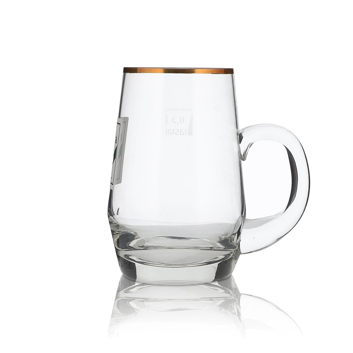 6x Moravia Glas 0,3l Bierkrug Goldrand Höhr Grenzhausen Gläser Set Brauerei – Ansicht 4