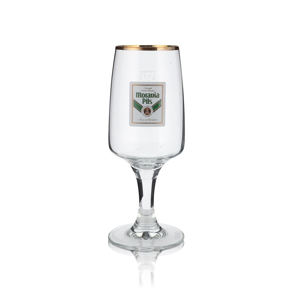 6x Moravia Glas 0,3l Pils Biergläser Goldrand Pokalglas Ritzenhoff – Ansicht 2