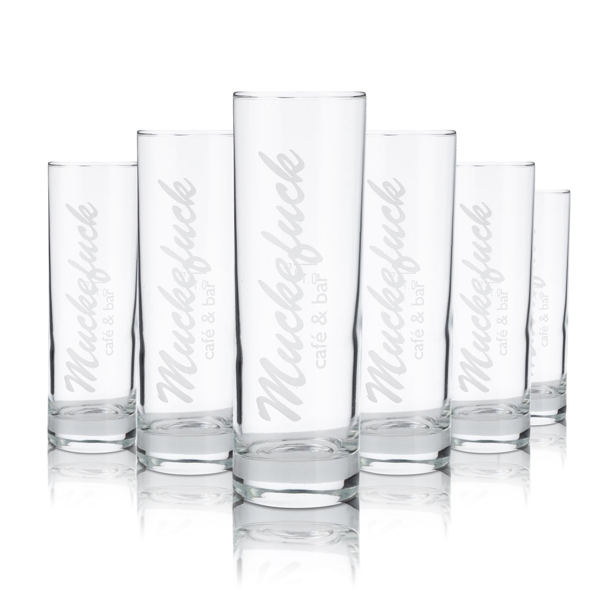 6x Muckefuck Glas 0,22l Longdrink Cocktail Kaffeeglas Gläser Set Bistro Cafe