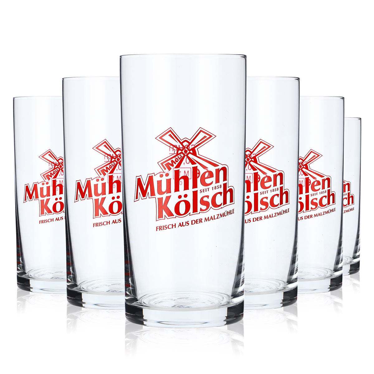 6x Mühlen Kölsch Bierglas 0,1l Biergläser Altbierglas Stange – Ansicht 5