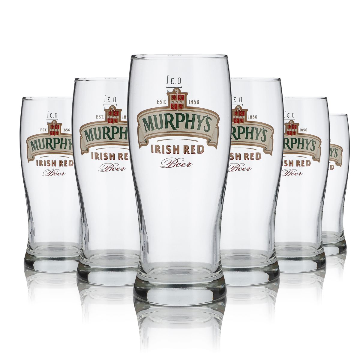 6x Murphys Glas 0,3l Irish Stout Irish Red Beer Pint Bier Gläser Set Brauerei