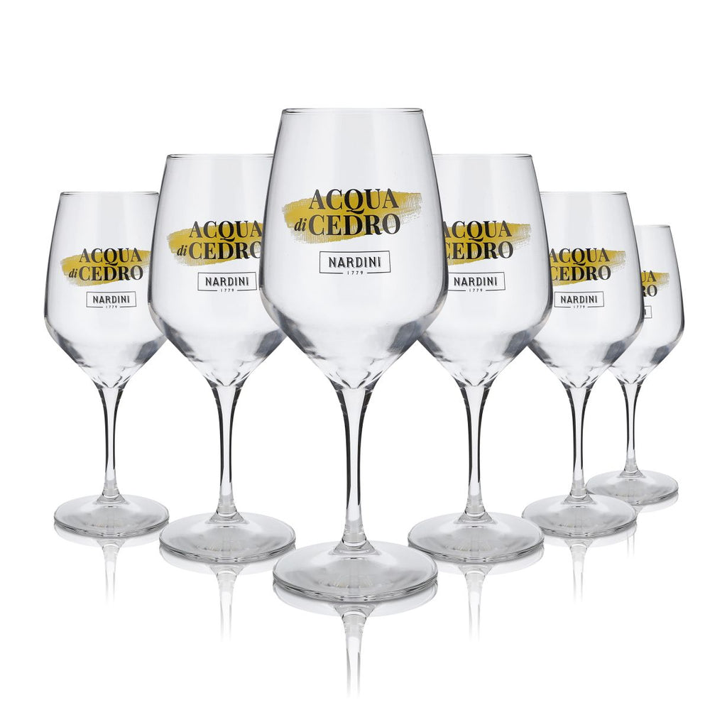 6x Nardini Glas 0,5l Weinglas Acqua di Cedro VDG JOB 50 Aperitif Gläser Set
