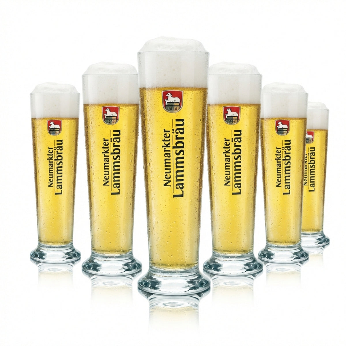 6x Neumarkter Lammsbräu Bier Glas 0,5l Stange Exclusiv Rastal Gläser Tulpe Pokal