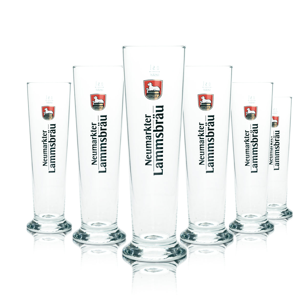 6x Neumarkter Lammsbräu Bier Glas 0,5l Stange Exclusiv Rastal Gläser Tulpe Pokal – Ansicht 4
