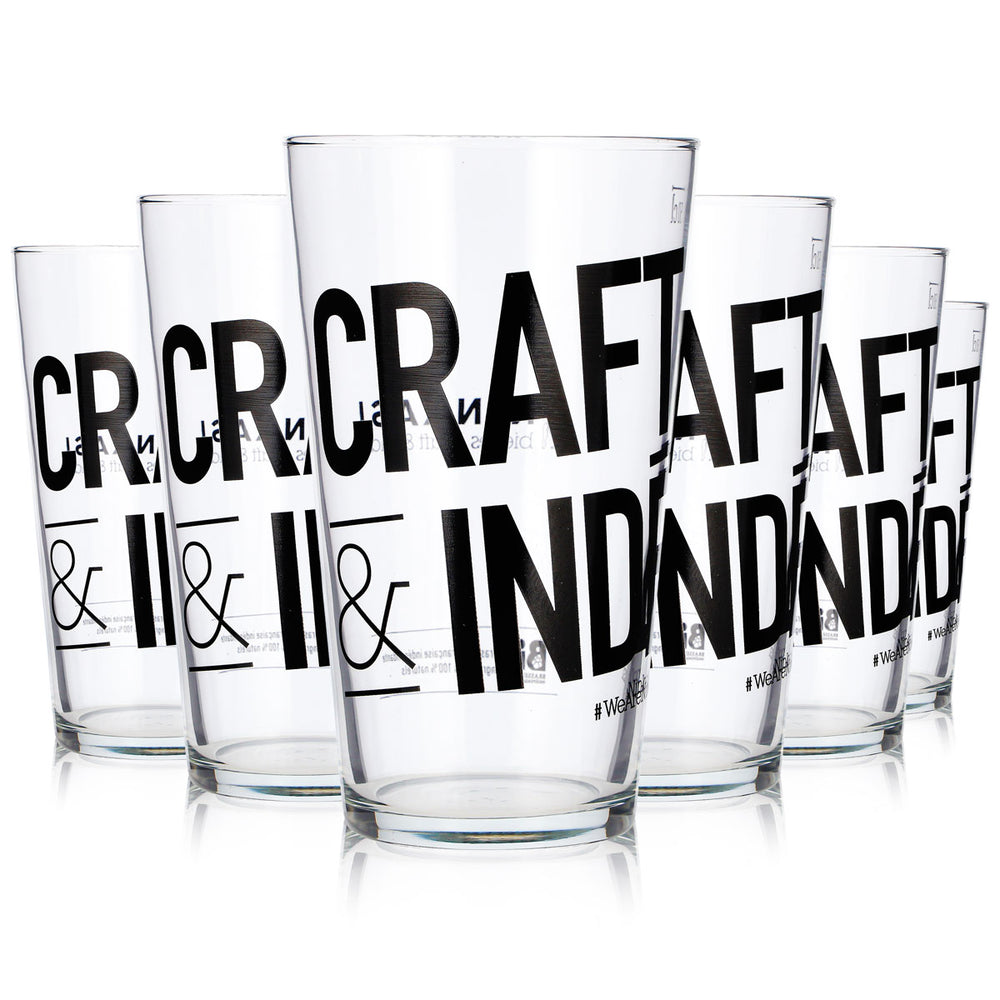 6x Ninkasi Bier Glas 0,5l Becher Craft & Inde Rastal Conil Bierglas (6er Set)