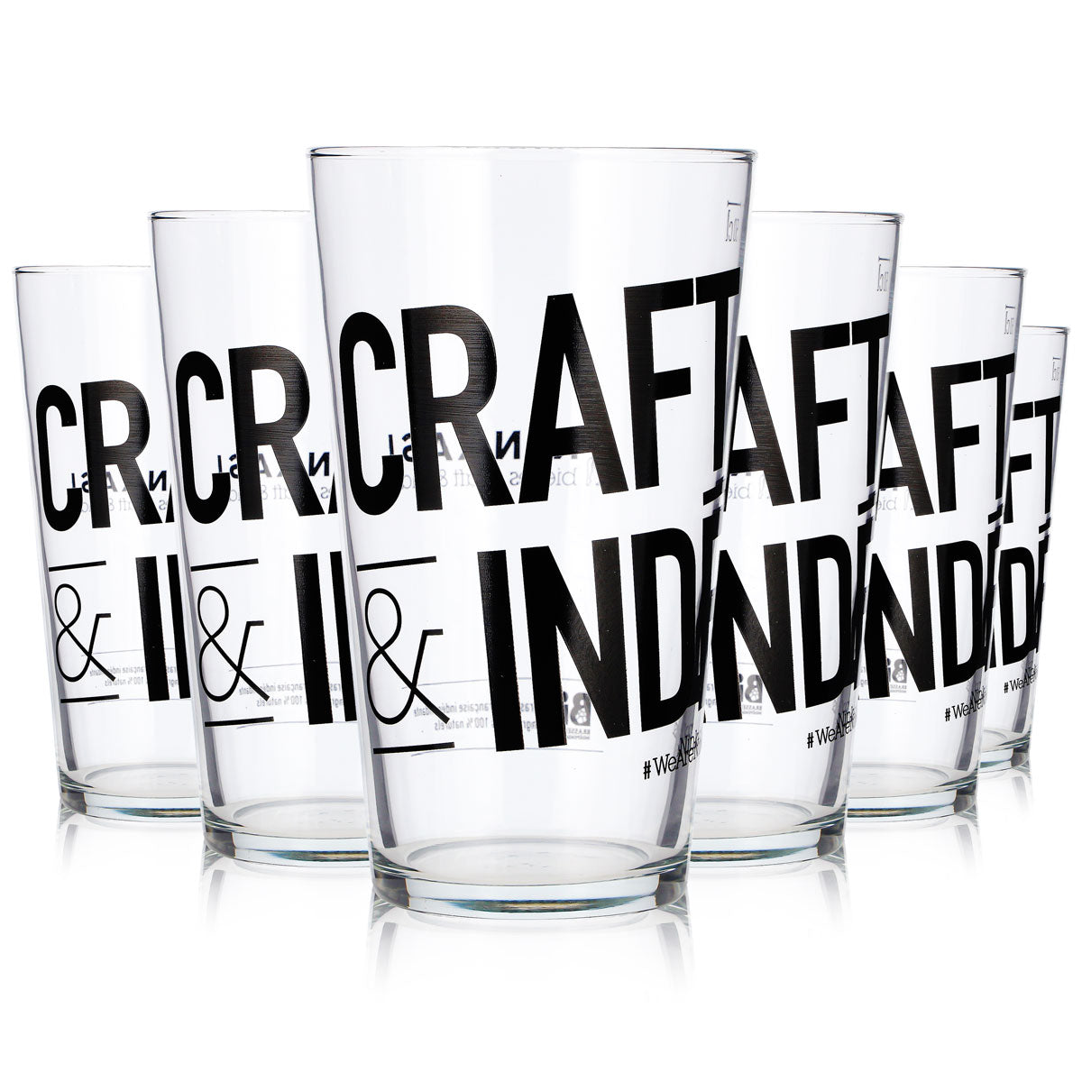6x Ninkasi Bier Glas 0,5l Becher Craft & Inde Rastal Conil Bierglas (6er Set)