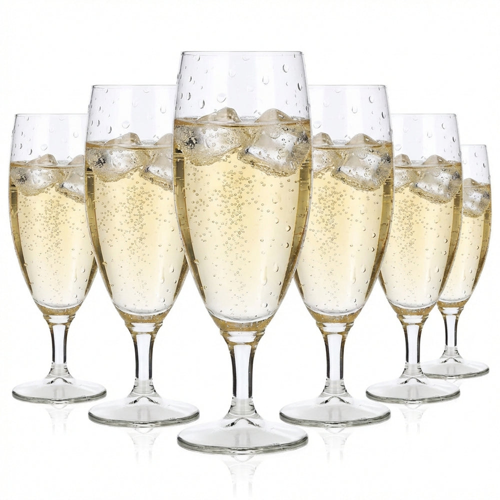 6x No Name Sekt Glas Gläser Flötengläser Sektgläser Sektkelch 0,1l