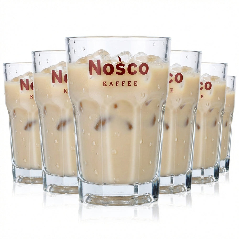 6x Nosco Kaffee Glas 0,3l Kaffeegläser Espressoglas Latteglas