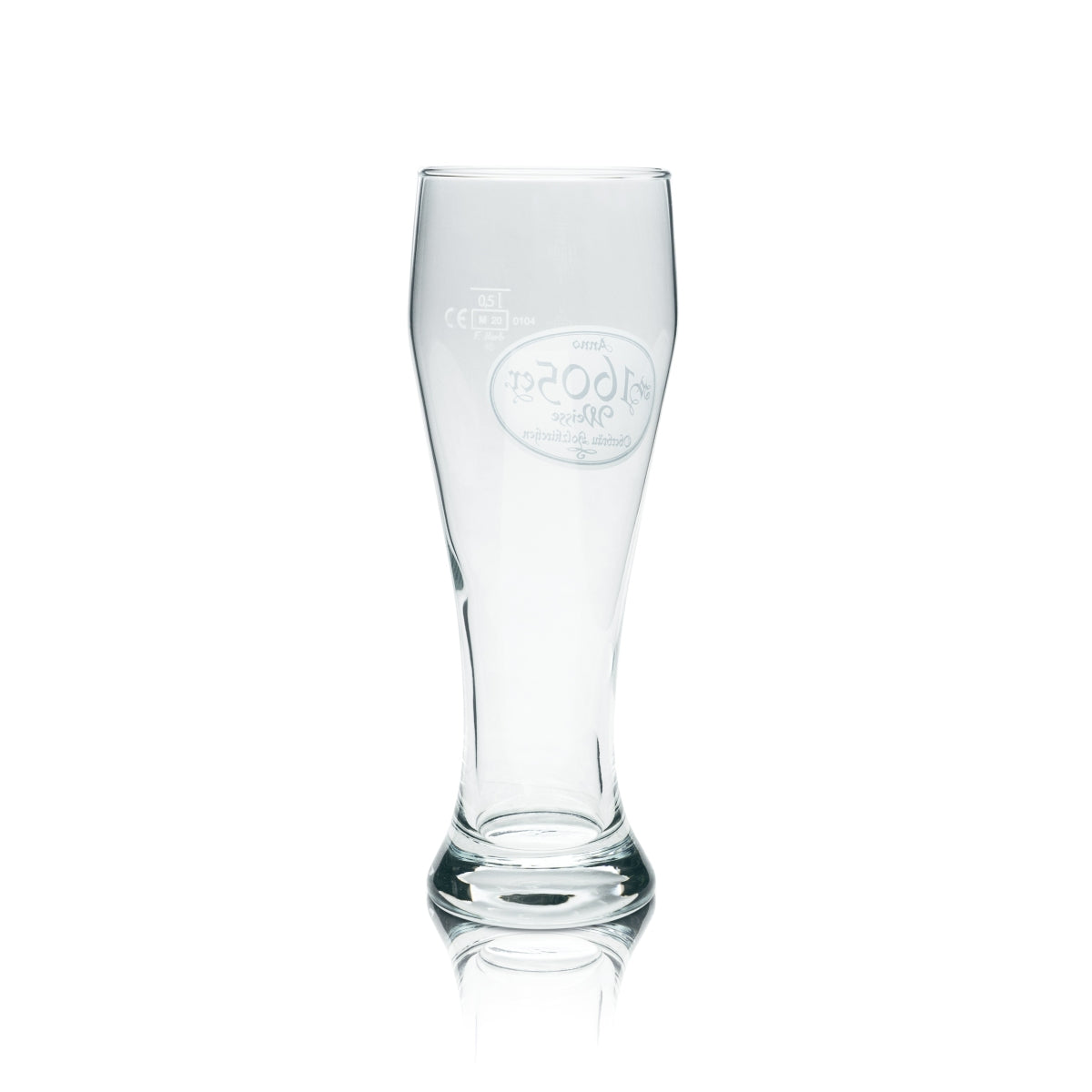 6x Oberbräu Bier Glas 0,5l 1605er Weisse Gläser Weiss Hefe Weizen Holzkirchen – Ansicht 3
