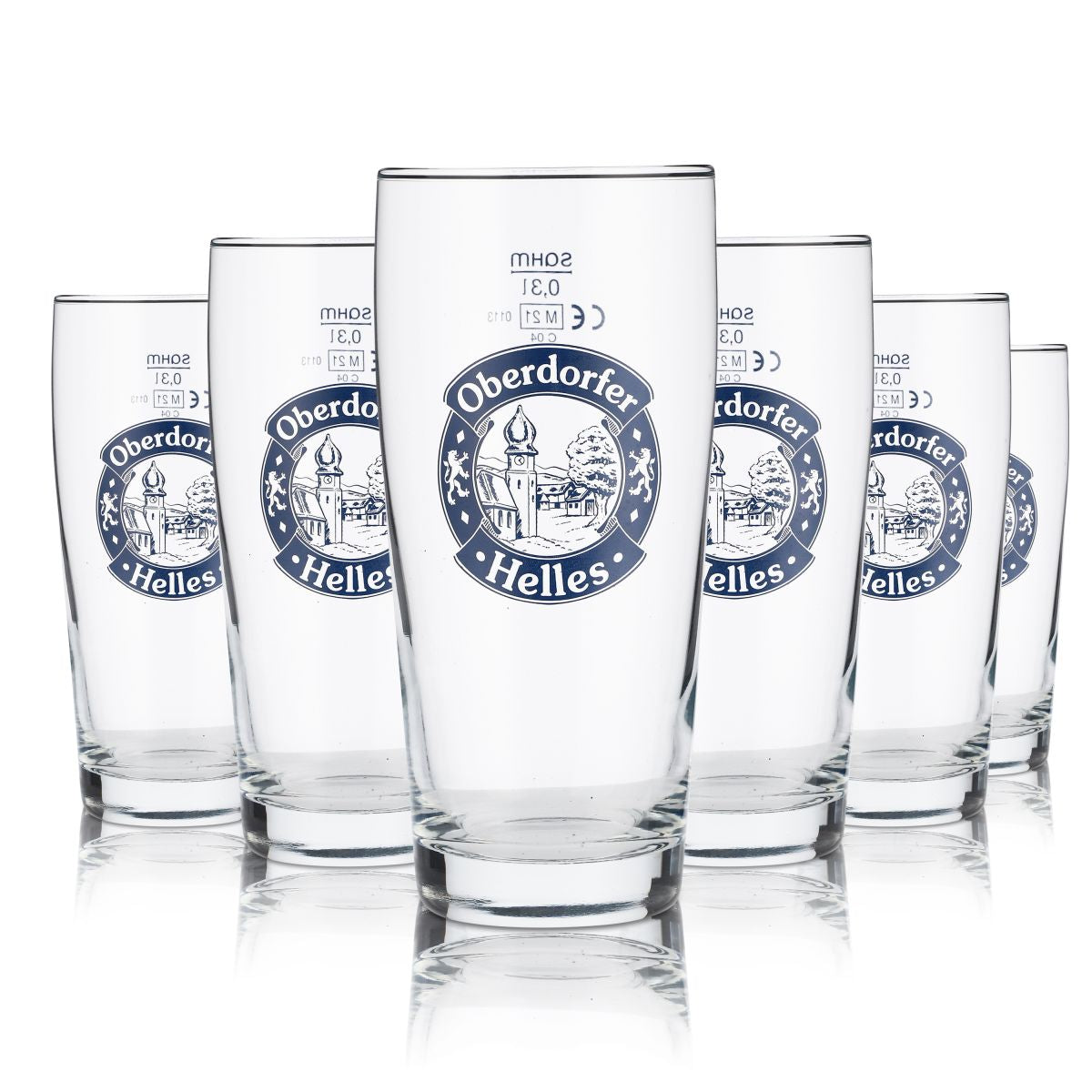6x Oberdorfer Glas 0,3l Willi Becher Helles Bier Gläser Set Brauerei Gastro
