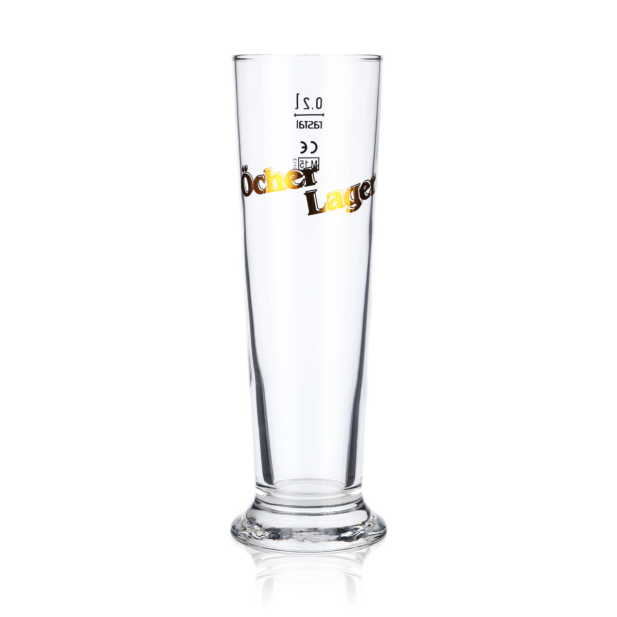 6x Öcher Lager Bier Glas Biergläser Glas Gläser 0,2l Becher/Stange Rastal – Ansicht 2