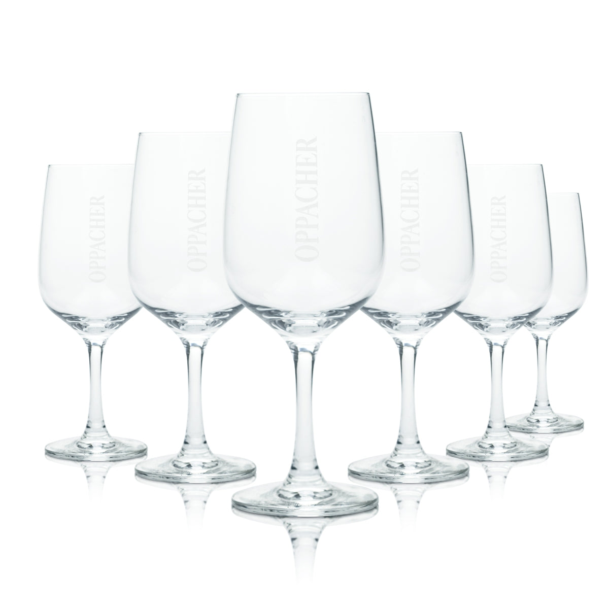 6x Oppacher Glas 0,3l Pokal Kelch Tulpe Gläser Mineral Wasser Sprudel Soda Saft