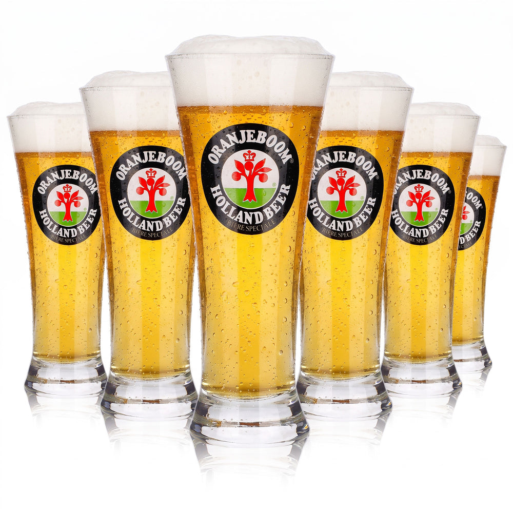6x Oranjeboom Bier Glas Pokalgläser Biergläser 0,25l Holland Beer (6er Set)
