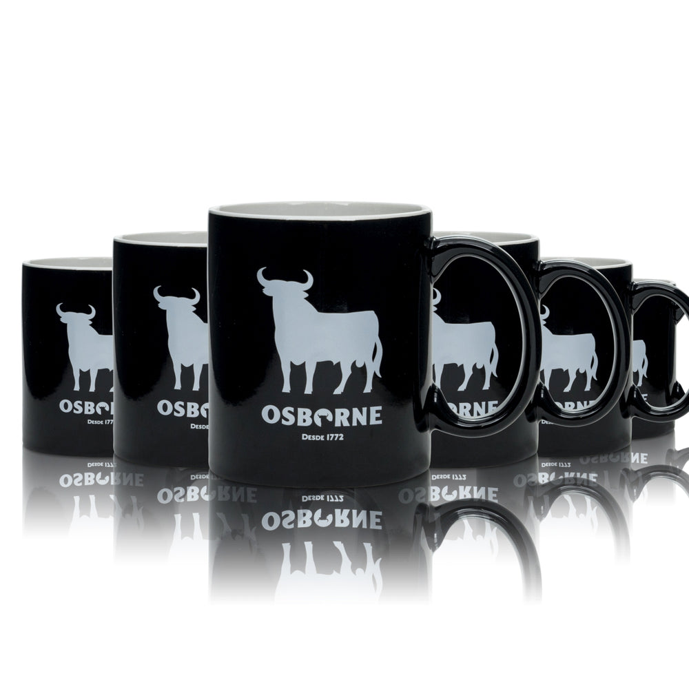 6x Osborne Veterano Brandy Tasse 0,3l Glas Henkel Glühwein Punsch Gläser Becher