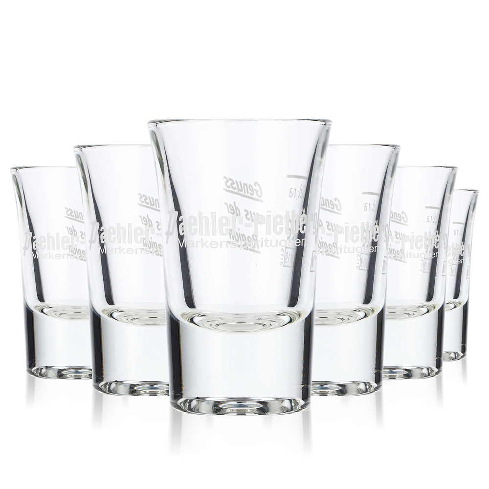 6x Paehler-Rietberg Schnaps Glas Stamper 2cl Kurzer Schnapsglas Shotglas