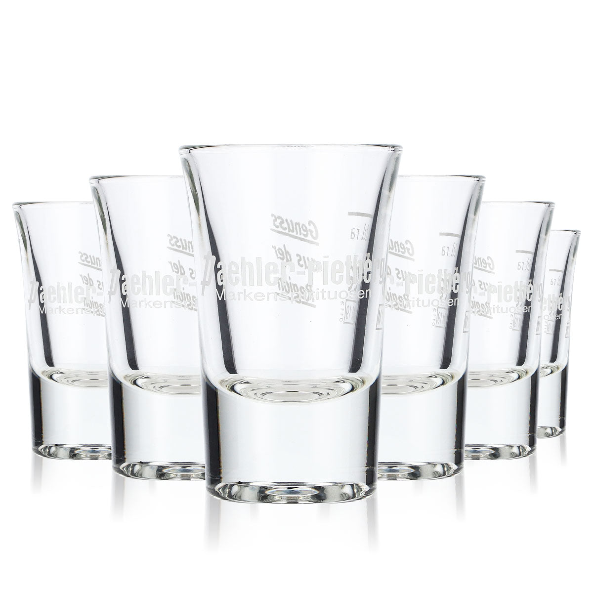 6x Paehler-Rietberg Schnaps Glas Stamper 2cl Kurzer Schnapsglas Shotglas