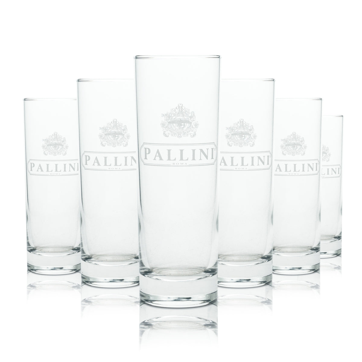 6x Pallini Limoncello Glas 0,2l Longdrink Gläser Cocktail Highball Aperitif Bar