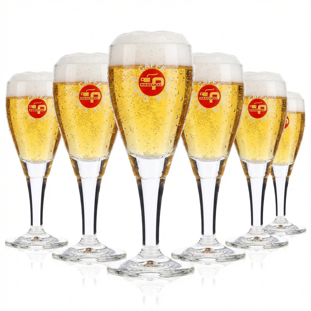 6x Pascucci Kaffee Glas Espressogläser Gläser 0,05l Pokal Espresso
