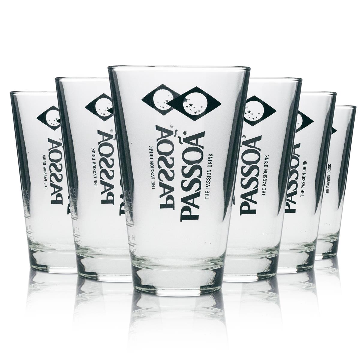 6x Passoa Likör Glas Longdrink