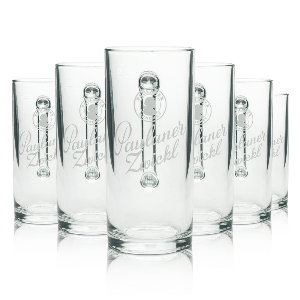 6x Paulaner Bier Glas Krug Bierseidel Humpen 0,3l Zwickl Sahm