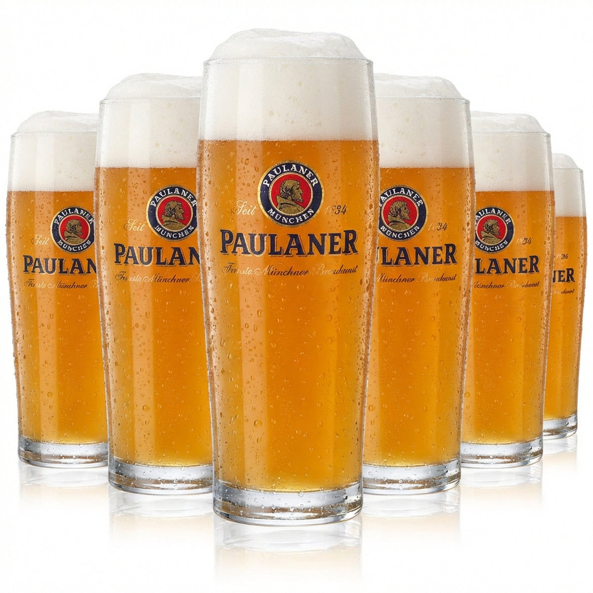 6x Paulaner Glas Willibecher 0,3l Gläser Bierglas Biergläser Becher Sahm Gloria