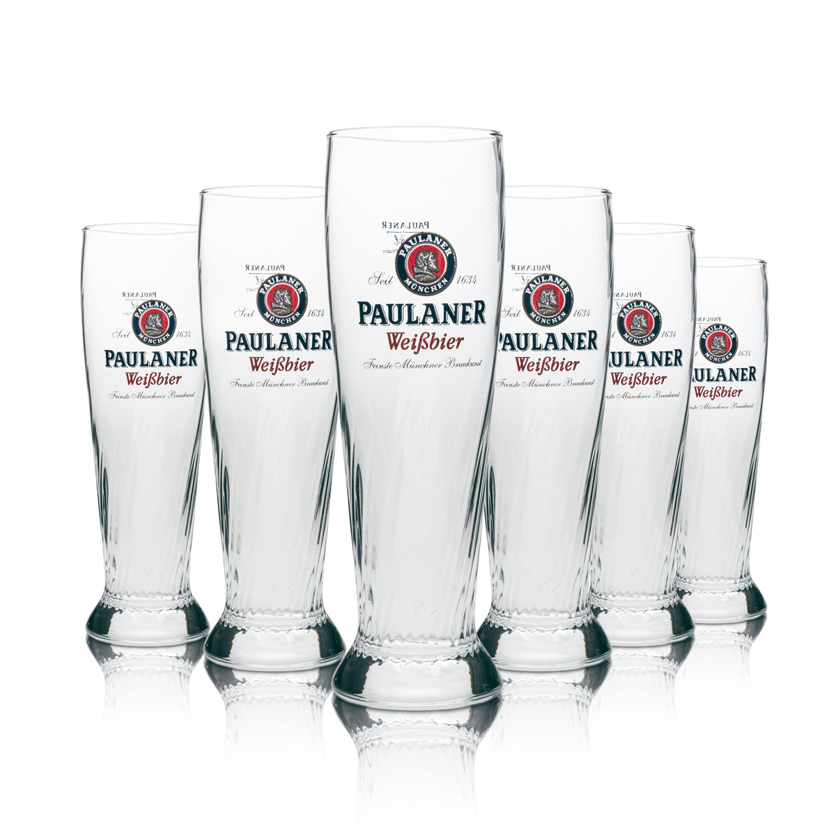 6x Paulaner Weißbier Glas 0,3l Hefe Kristall Weizen Gläser München Bayern Gastro – Ansicht 7