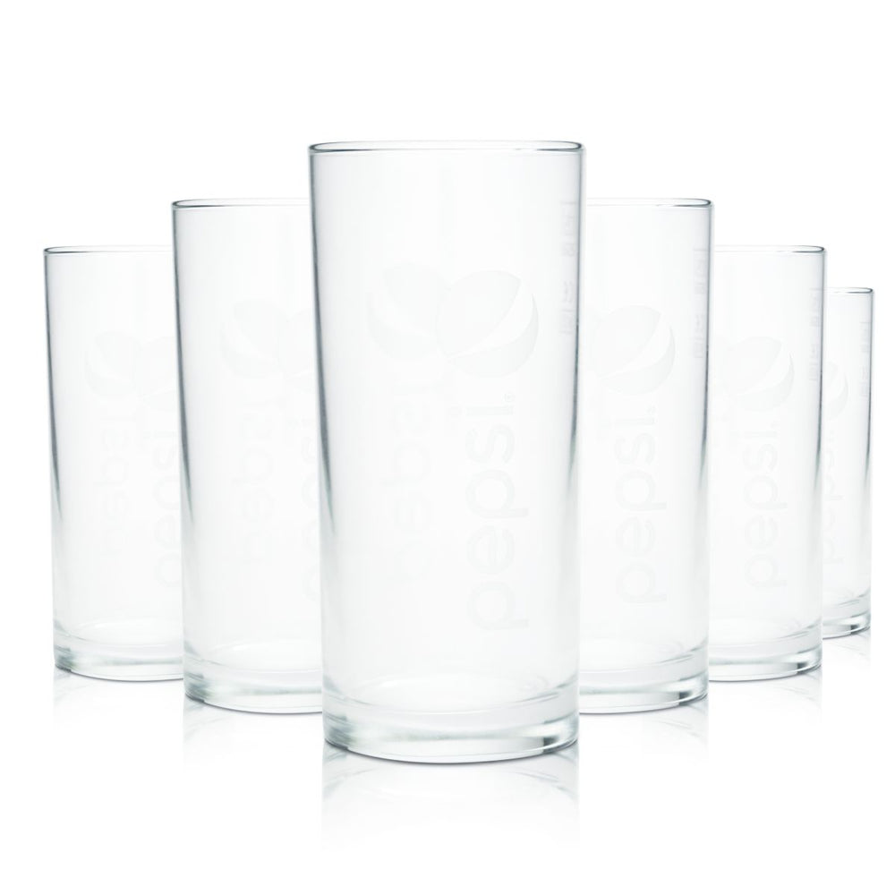 6x Pepsi Glas 0,25l Softdrinkgläser Willibecher Trinkgläser Limo Cola Wasserglas