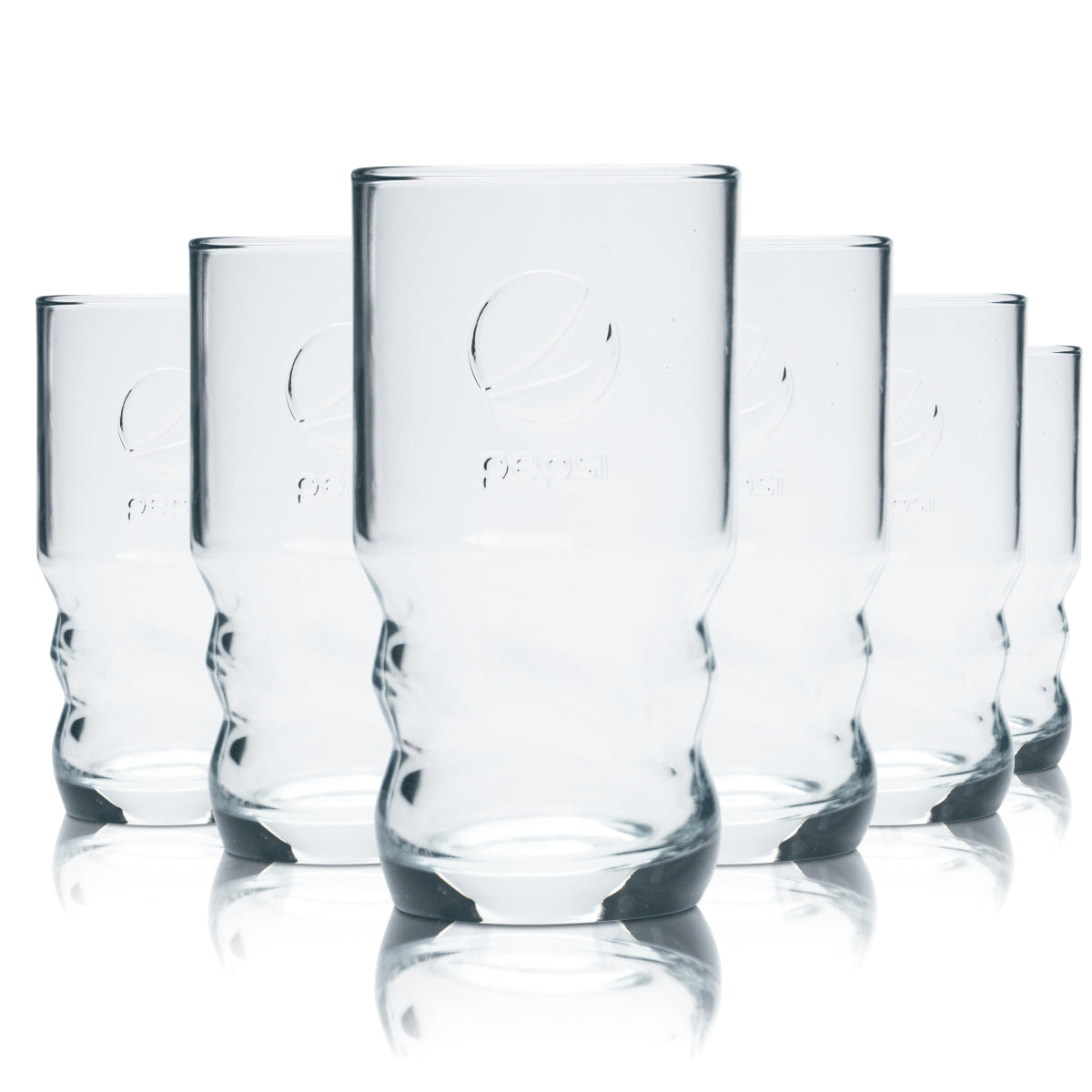 6x Pepsi Glas 0,2l Becher AXL Kontur Gläser Softdrink Cola Mix Limonade Maxx Bar