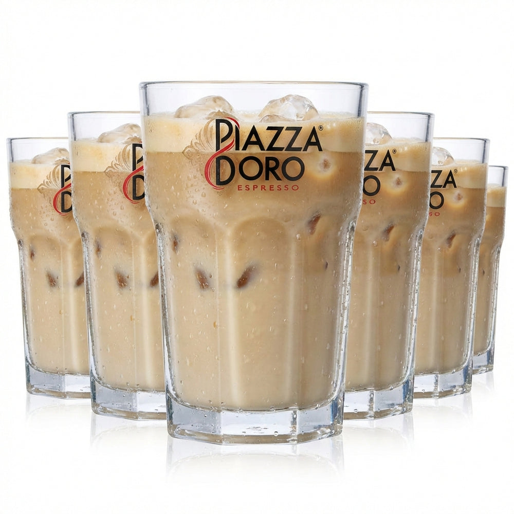 6x Piazza D´oro Kaffee Glas 0,29l Lattegläser Kaffeegläser Cappucinoglas