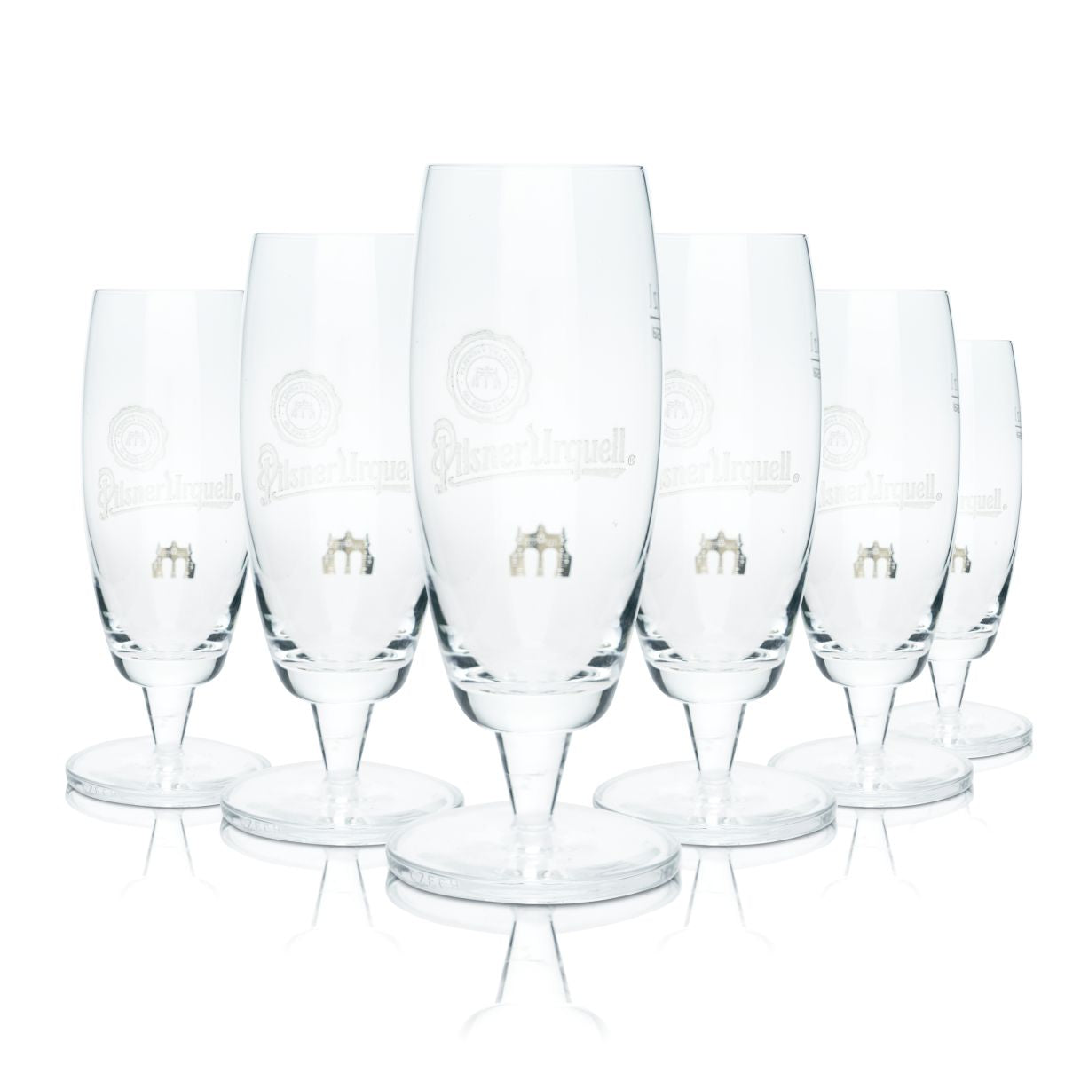 6x Pilsener Urquell Bierglas 0,2l Pilstulpe Pokalglas Gläser Set Brauerei Czech